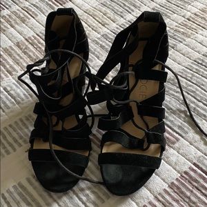 Sole Society Black Strappy Heels